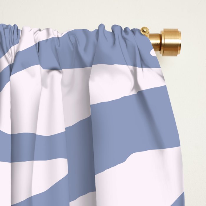 Blue Zebra Animal Print Window Curtain Gallery Image 2