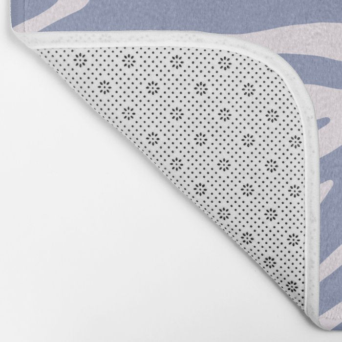 Blue Zebra Animal Print Bath Mat Gallery Image 2