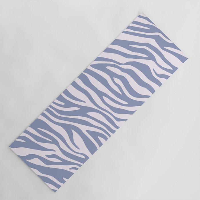 Blue Zebra Animal Print Yoga Mat Gallery Image 1