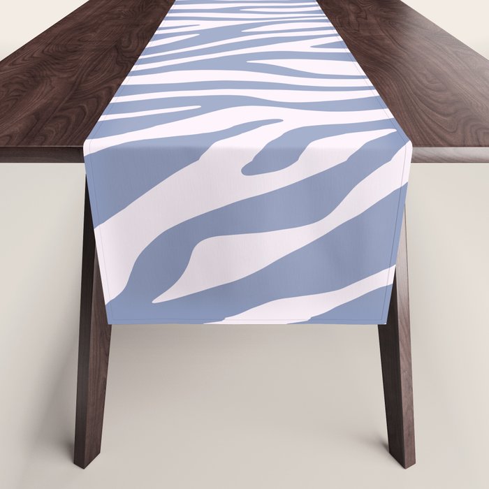 Blue Zebra Animal Print Table Runner Gallery Image 1