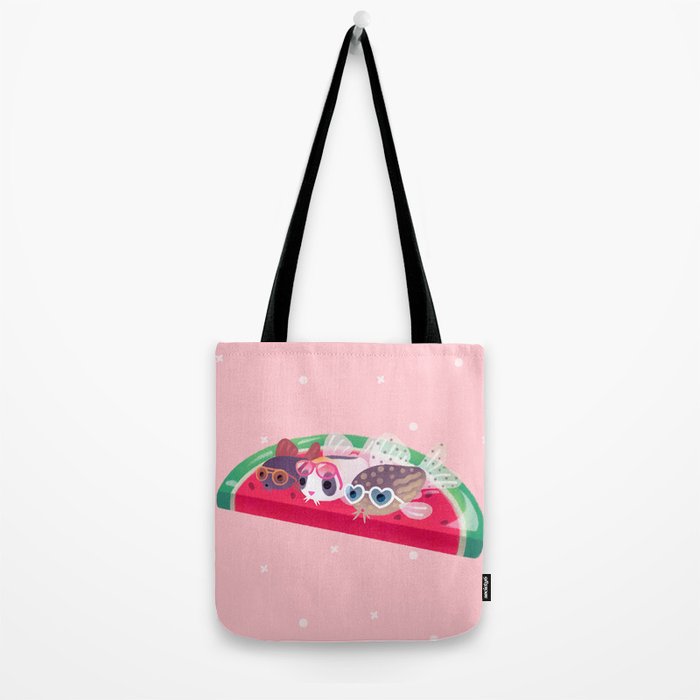 Cory cats in the swimming pool Tote Bag Gallery Image 2