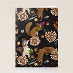 Squirrel flowering dark meadow Stationery Card Gallery Image 2