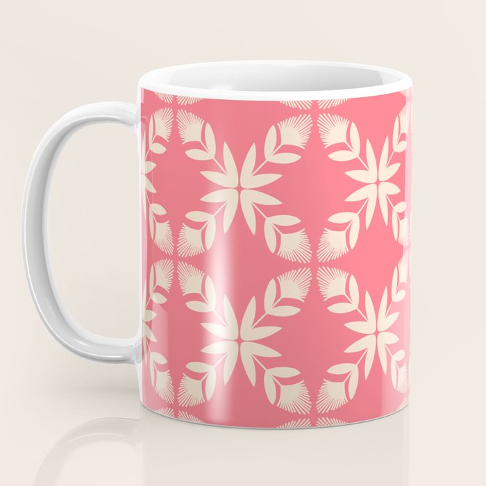 Florals In Coral Coffee Mug Gallery Image 3