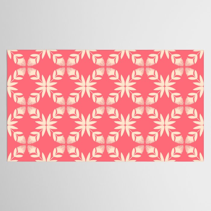 Florals In Coral Tablecloth Gallery Image 2