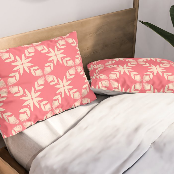 Florals In Coral Pillow Sham Gallery Image 2