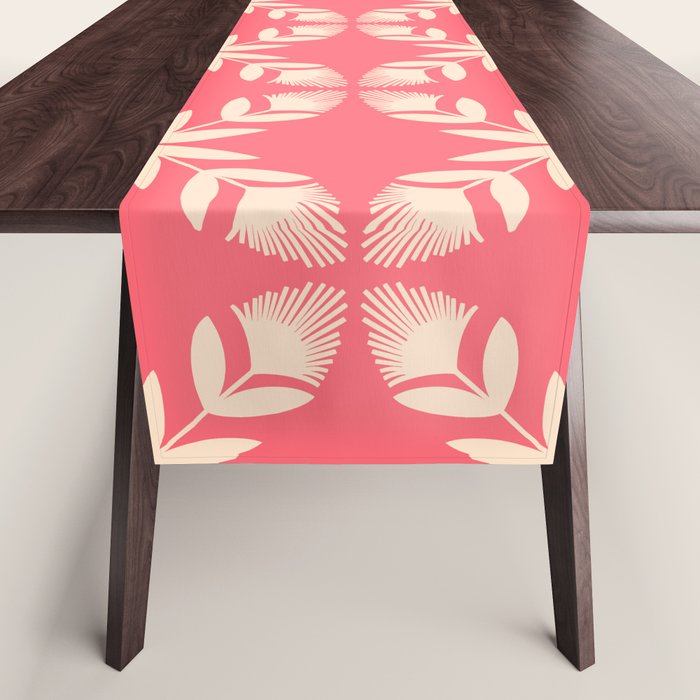 Florals In Coral Table Runner Gallery Image 1