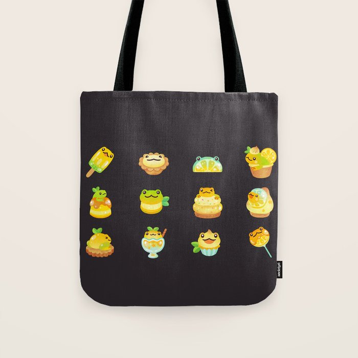 Sweet Lemon frog - dark Tote Bag Gallery Image 1