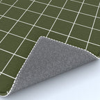 Grid (Olive Green) Rug Gallery Image 4