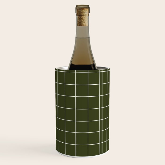 Grid (Olive Green) Wine Chiller Gallery Image 1