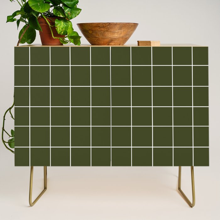Grid (Olive Green) Credenza Gallery Image 1