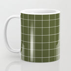 Grid (Olive Green) Coffee Mug Gallery Image 3