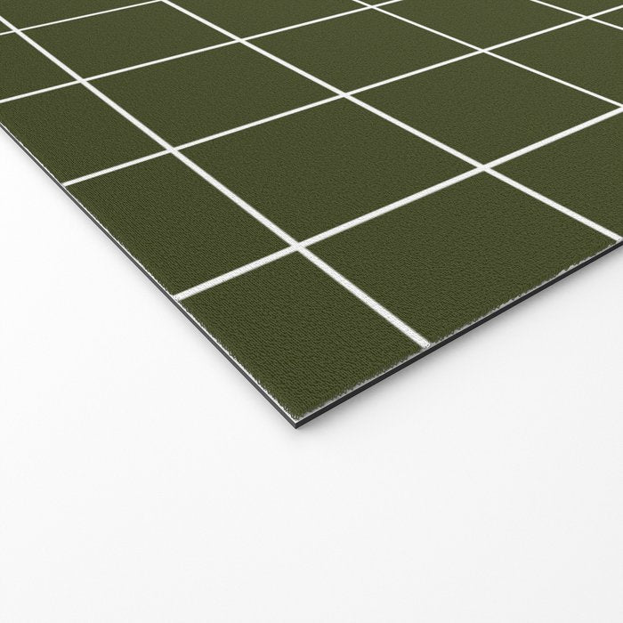 Grid (Olive Green) Welcome Mat Gallery Image 2