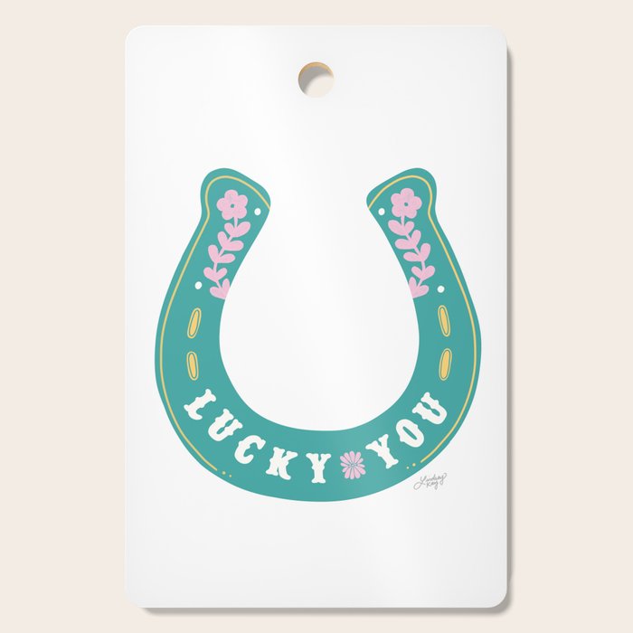 Lucky You Horse Shoe Cutting Board Gallery Image 1