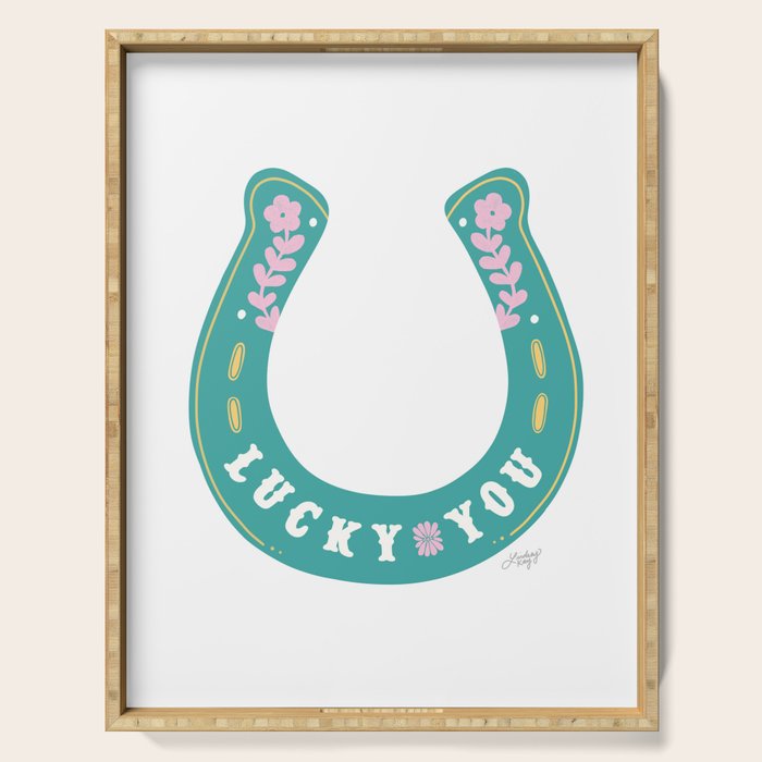 Lucky You Horse Shoe Serving Tray Gallery Image 1