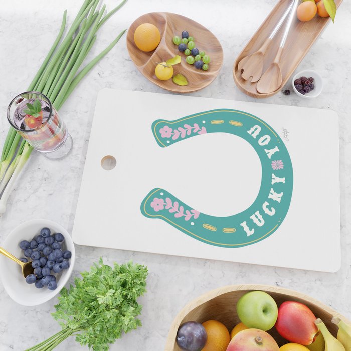 Lucky You Horse Shoe Cutting Board Gallery Image 2