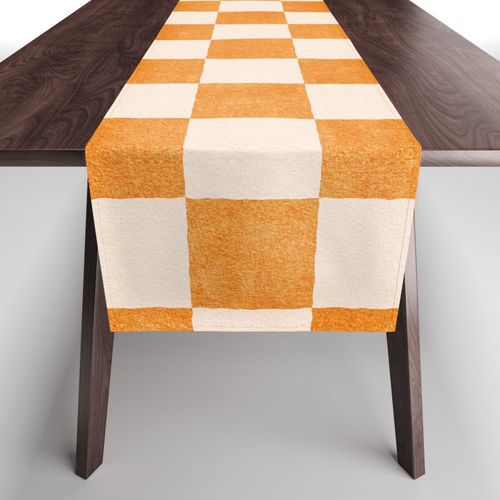 CHECKER - 001 - Tangerine Table Runner Gallery Image 1
