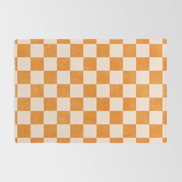 CHECKER - 001 - Tangerine Rug Gallery Image 2