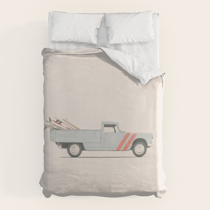 Surfboard Pick Up Van Duvet Cover Gallery Image 6