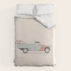 Surfboard Pick Up Van Duvet Cover Gallery Image 6