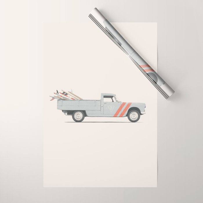 Surfboard Pick Up Van Wrapping Paper Gallery Image 1