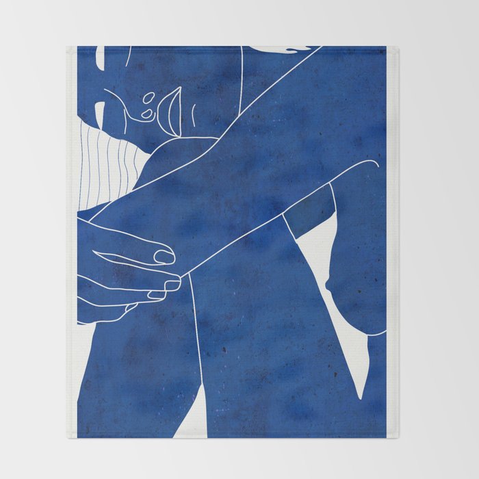 Abstract Art Nude Woman 10 Throw Blanket Gallery Image 2