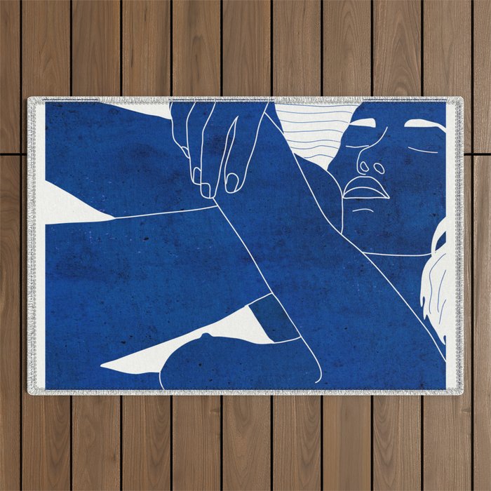 Abstract Art Nude Woman 10 Outdoor Rug Gallery Image 1