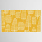 Mid Century Modern Forest Yellow Tablecloth Gallery Image 2