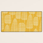 Mid Century Modern Forest Yellow Desk Mat Gallery Image 3