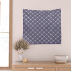 Bows & Ribbons Pattern XXXIII Neutral Lavender Purple Wall Tapestry Gallery Image 2