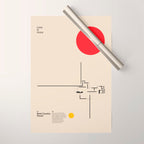Brick Country House, Ludwig Mies van der Rohe, Minimal Architecture Bauhaus Design Wrapping Paper Gallery Image 1