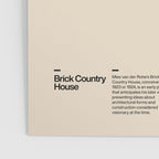 Brick Country House, Ludwig Mies van der Rohe, Minimal Architecture Bauhaus Design Poster Gallery Image 3