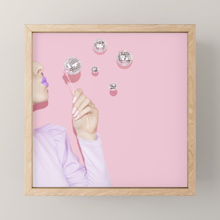 Disco Bubbles Mini Art Print