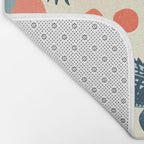 Crocs_Crocodiles Wildlife Animals_Whimsical Quirky Illustration_Bohemian Tropical Pastel Painting Bath Mat Gallery Image 2