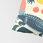 Crocs_Crocodiles Wildlife Animals_Whimsical Quirky Illustration_Bohemian Tropical Pastel Painting Pillow Sham Gallery Image 4