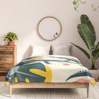 Crocs_Crocodiles Wildlife Animals_Whimsical Quirky Illustration_Bohemian Tropical Pastel Painting Comforter Gallery Image 3