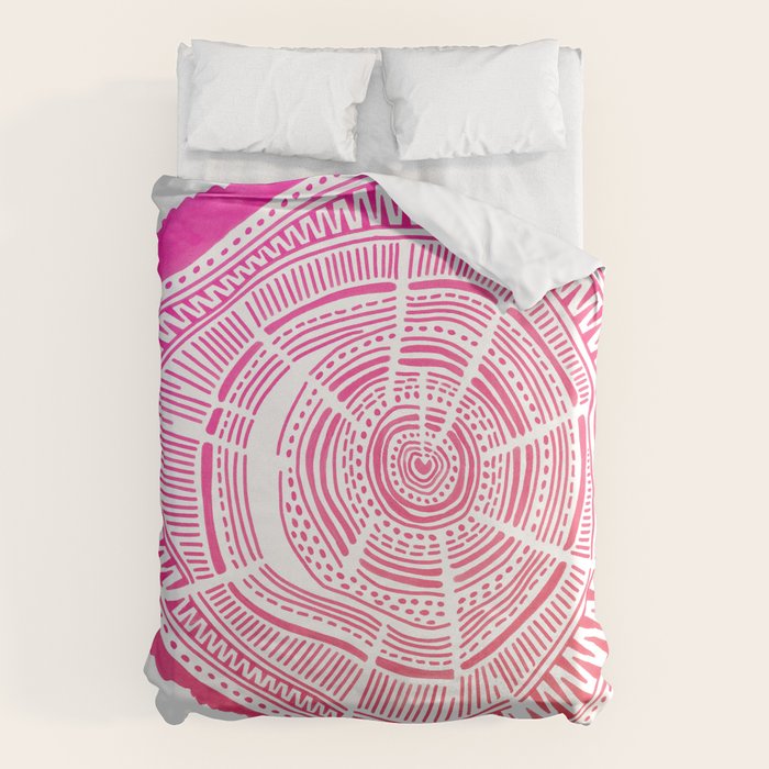 Ponderosa Pine - Pink OmbrÃ© Palette Duvet Cover Gallery Image 1
