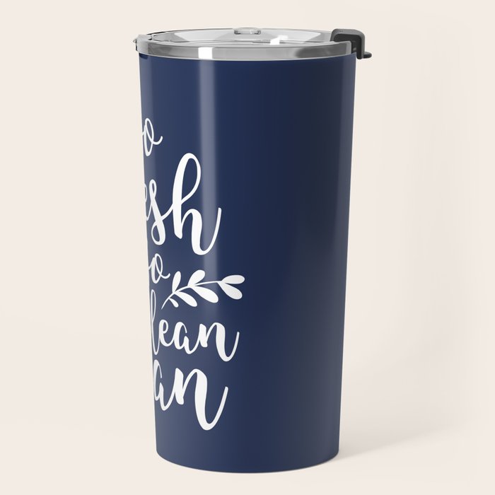 so fresh so clean clean (navy) Travel Mug Gallery Image 2
