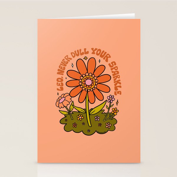 Leo Flower Stationery Card Gallery Image 2