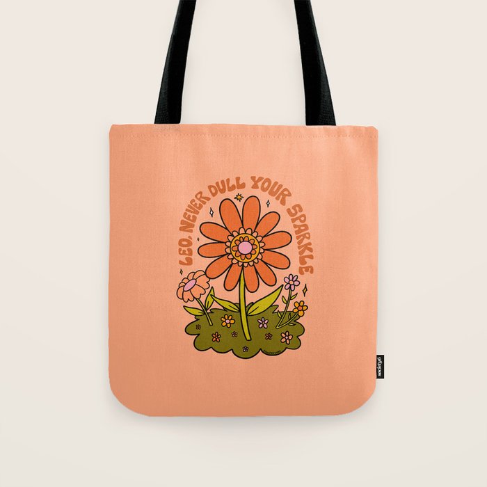 Leo Flower Tote Bag Gallery Image 1
