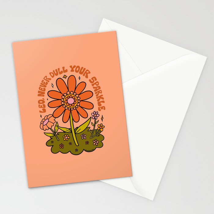 Leo Flower Stationery Card Gallery Image 2
