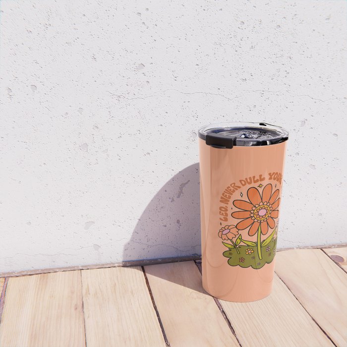 Leo Flower Travel Mug Gallery Image 4