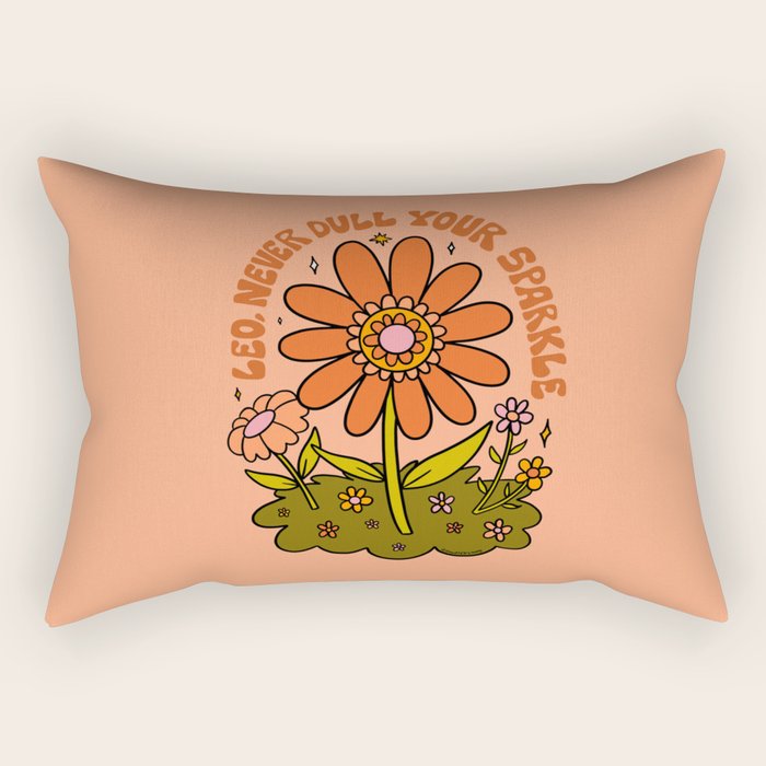Leo Flower Rectangular Pillow Gallery Image 2
