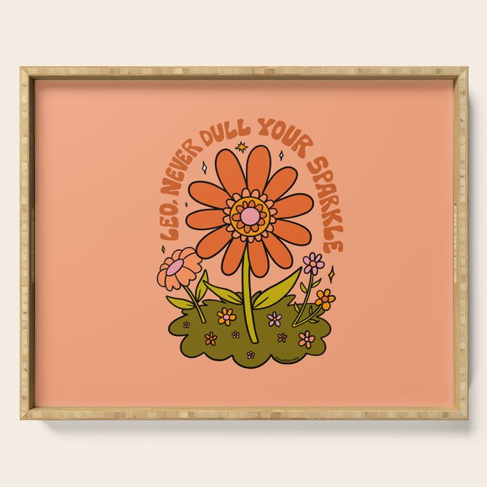 Leo Flower Serving Tray Gallery Image 1