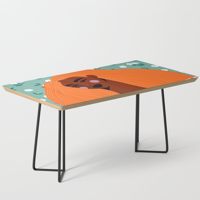 Dainty Floral Beauty - Orange Hair Coffee Table Gallery Image 1