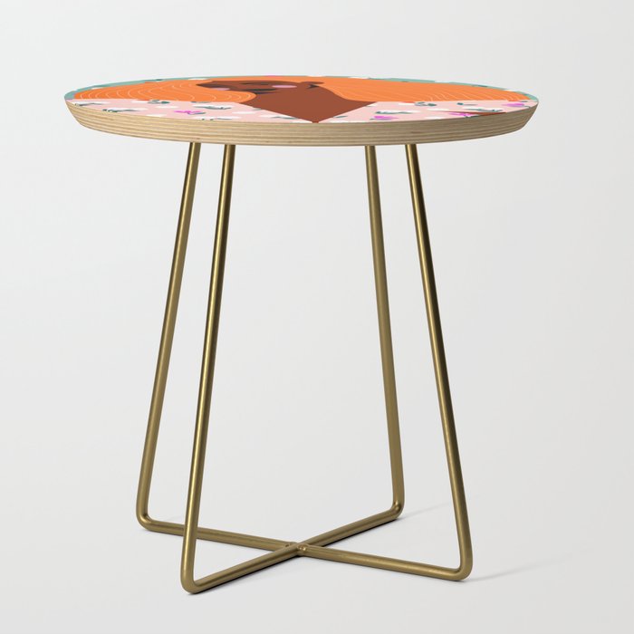 Dainty Floral Beauty - Orange Hair Side Table Gallery Image 1