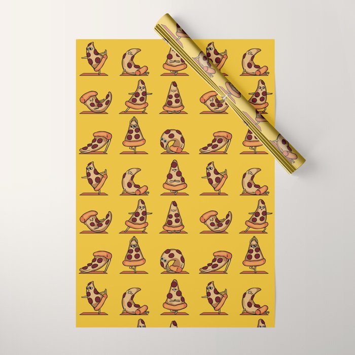 Pizza Yoga Wrapping Paper Gallery Image 1
