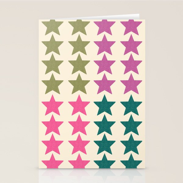 Stars Print Stationery Card Gallery Image 1