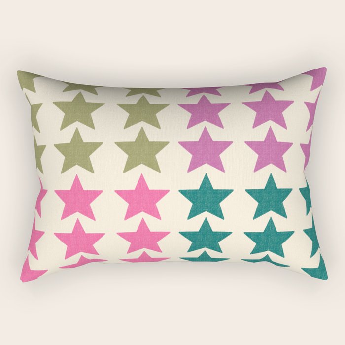 Stars Print Rectangular Pillow Gallery Image 2