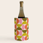 Mid Century Modern Shapes - Pink, Olive Green & Orange Wine Chiller Gallery Image 2