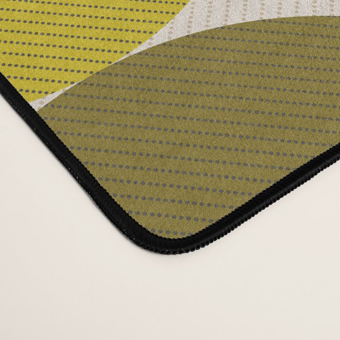 Mid Century Modern Shapes - Pink, Olive Green & Orange Desk Mat Gallery Image 4